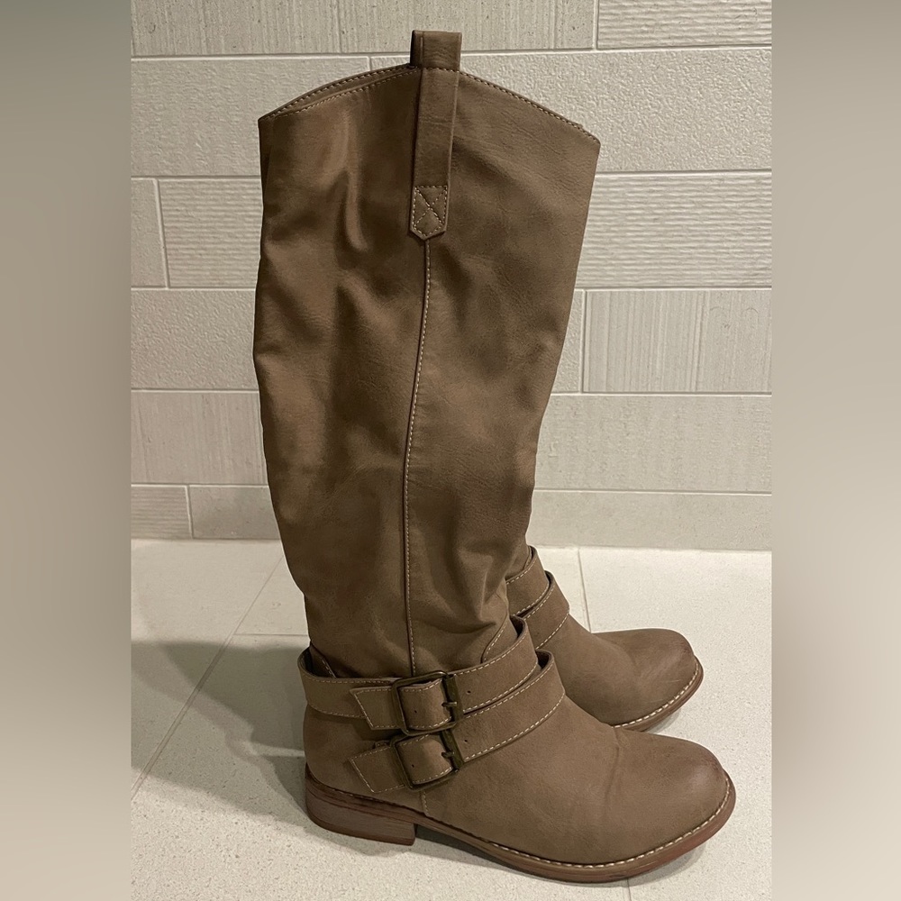 Cathy Jean tan brown riding boots
